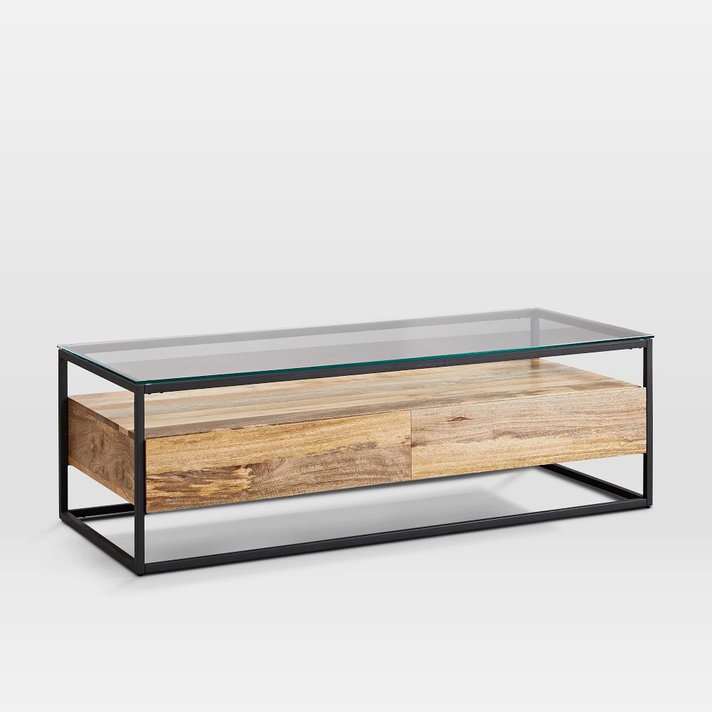 Box frame storage shop coffee table